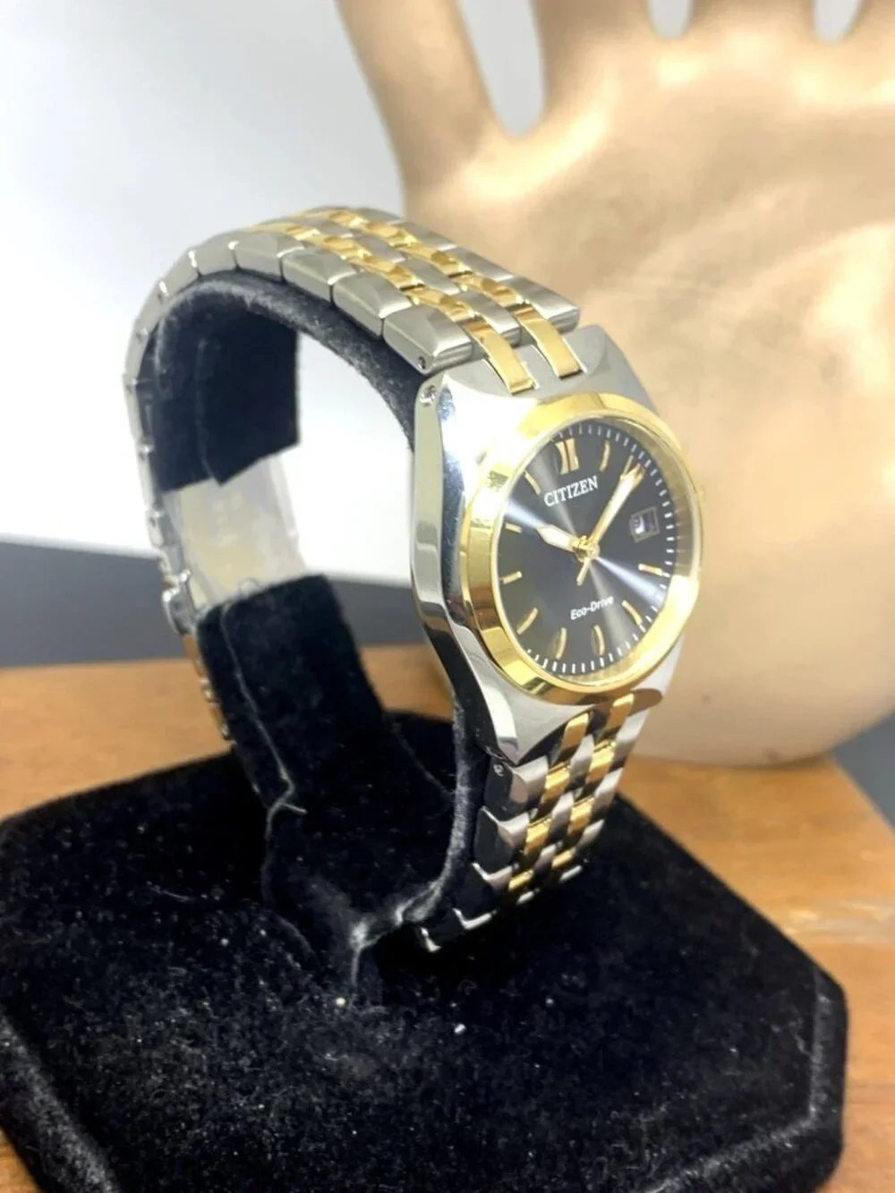 Citizen Women's Watch EW2299-50E Eco Drive Black Dial Two Tone Stainless Steel